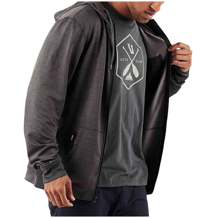 Vuori Movement Zip Hoodie Black Heather