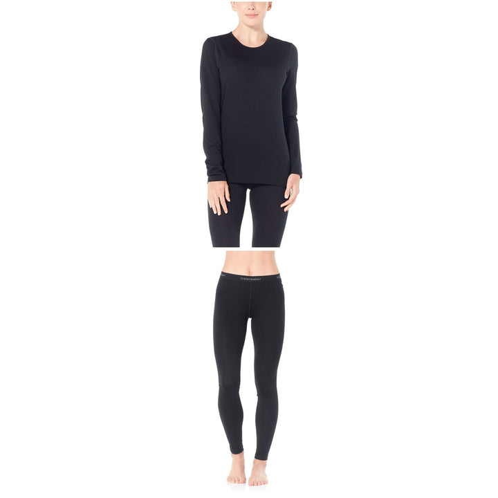 Icebreaker Oasis 200 Baselayer Crew Top + Bottoms - Women's