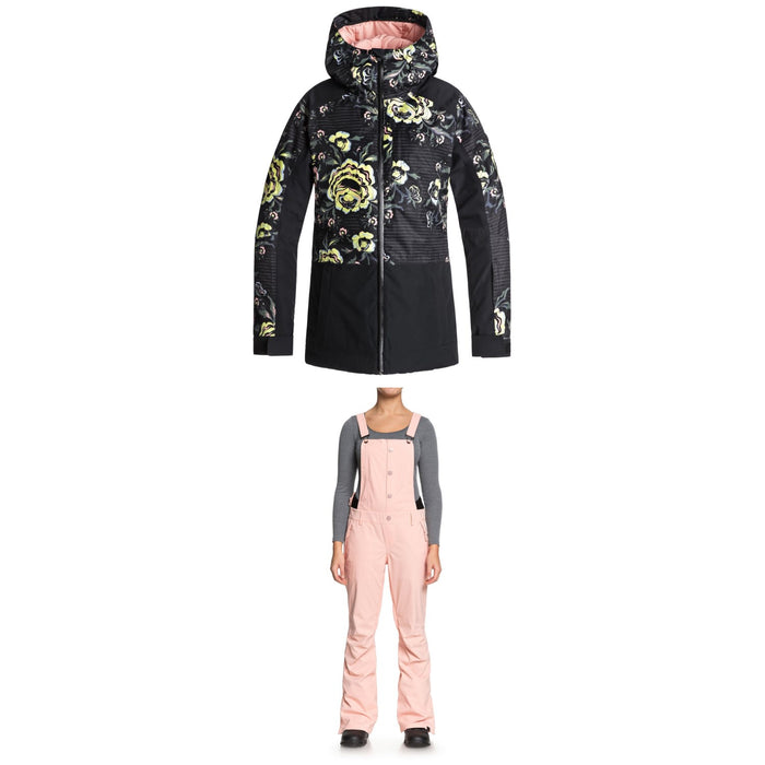 Roxy Torah Bright Snowflake Jacket - Women's + Roxy Torah Bright Vitaly Bib Pants - Women's