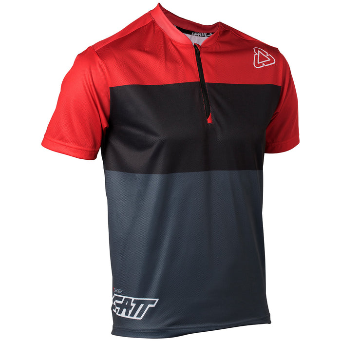 Leatt DBX 1.0 1/2 Zip Jersey Red/Granite