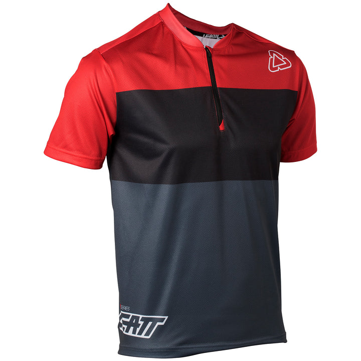 Leatt DBX 1.0 1/2 Zip Jersey Red/Granite