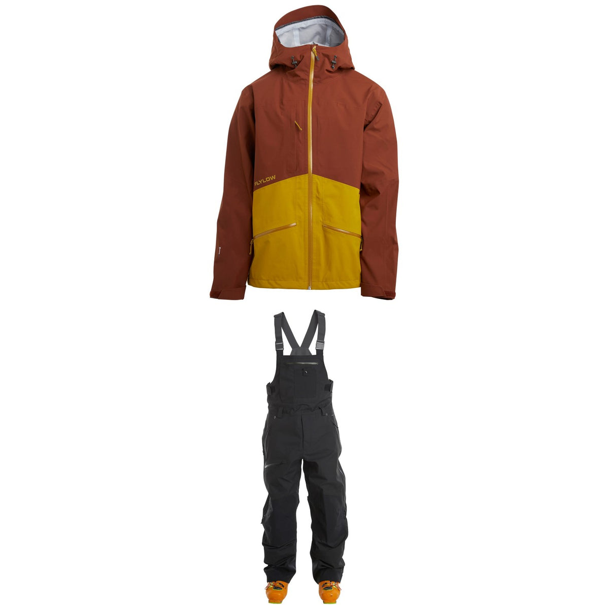 Flylow Higgins 2.1 Coat + Flylow Baker Bibs 2019