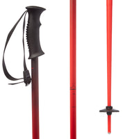 evo Double-E Ski Poles 2022 Matte Red/Matte Black Dot Fade::Matte Red/Matte Black Dot Fade
