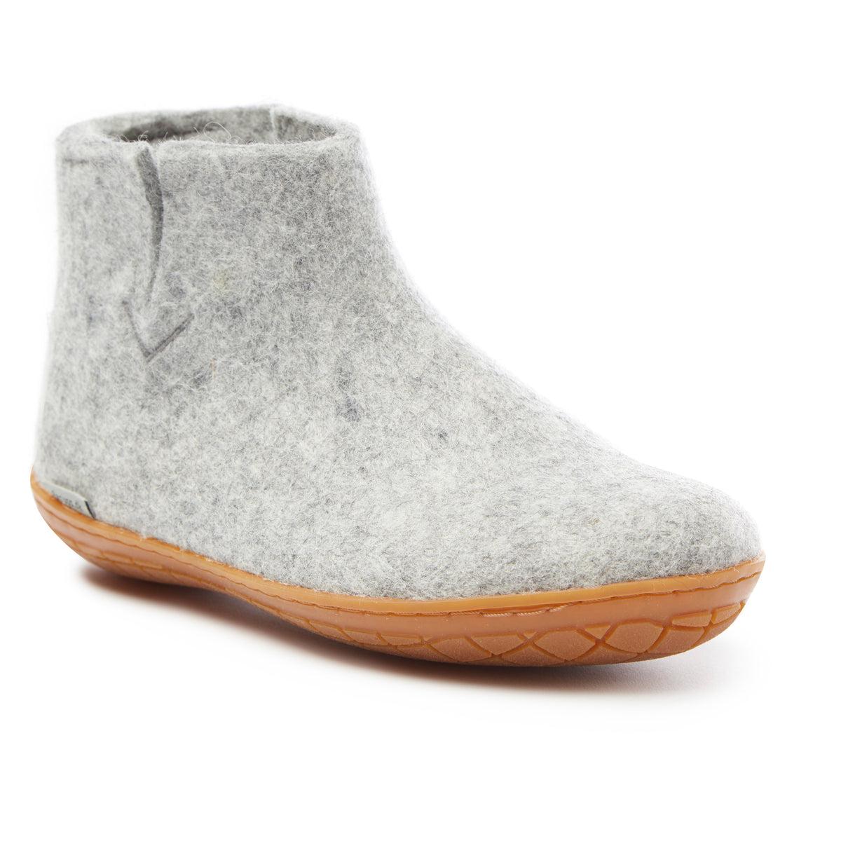 Glerups Low Boot Rubber Sole Slippers - Women's Grey