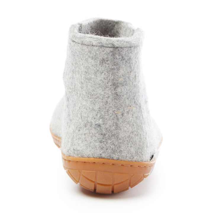 Glerups Low Boot Rubber Sole Slippers - Women's Grey