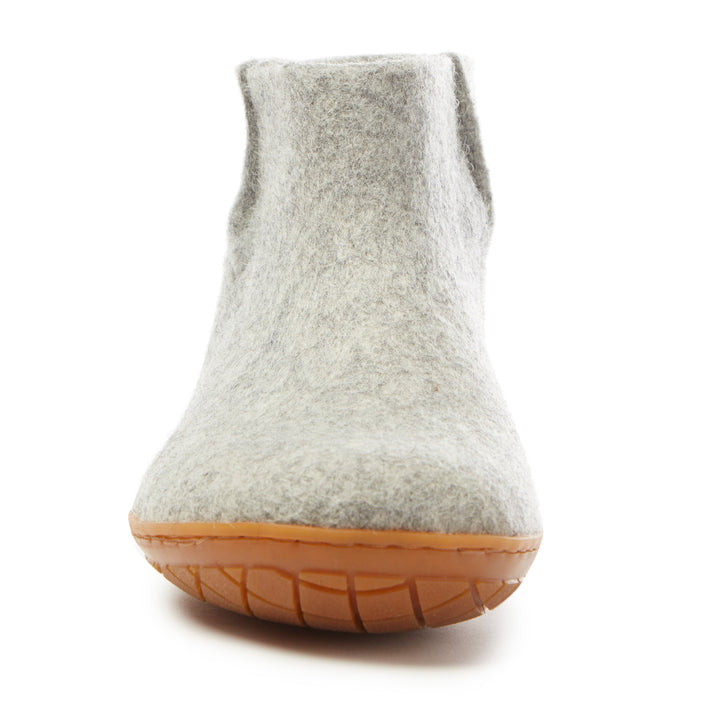 Glerups Low Boot Rubber Sole Slippers - Women's Grey