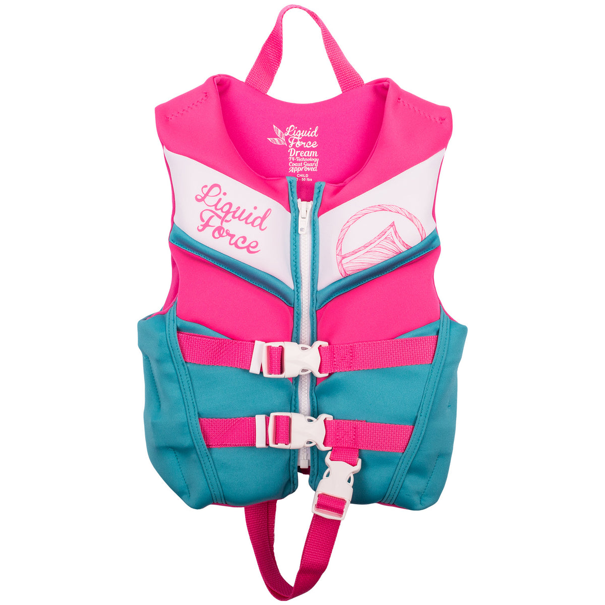 Liquid Force Dream Child CGA Wakeboard Vest - Little Girls' 2019 Blue/Pink