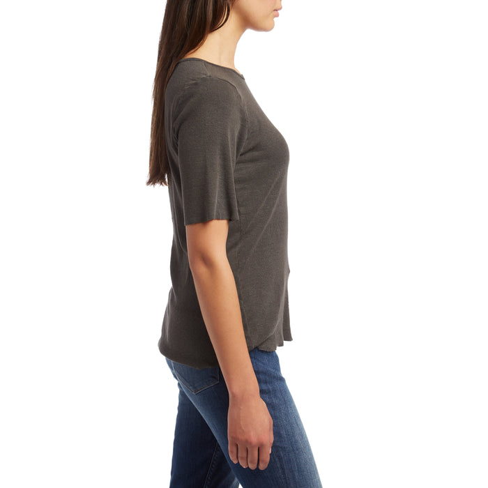Mollusk Hemp Rib T-Shirt - Women's Faded Black