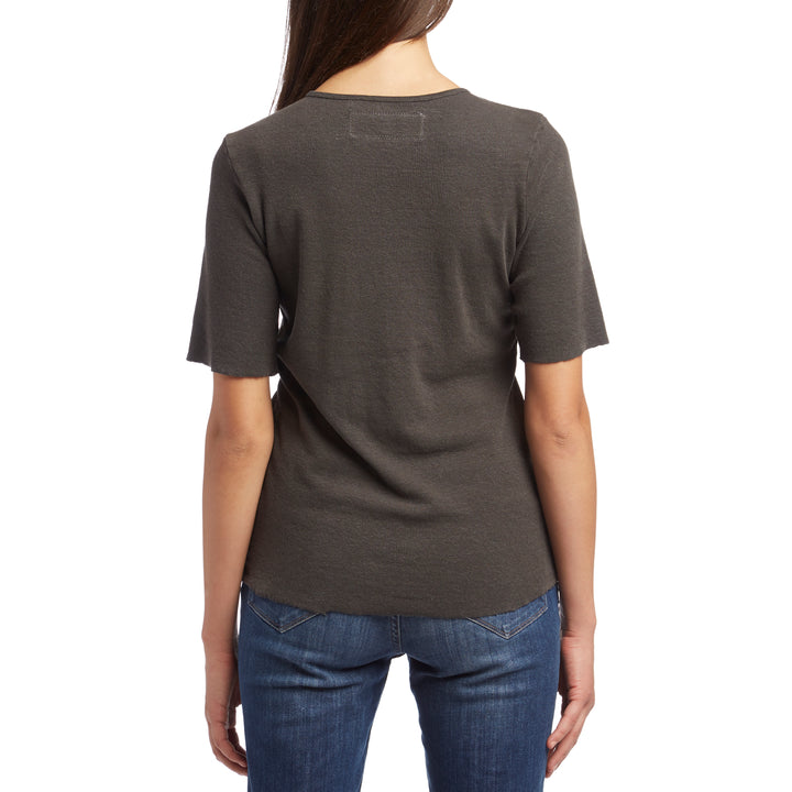 Mollusk Hemp Rib T-Shirt - Women's Faded Black