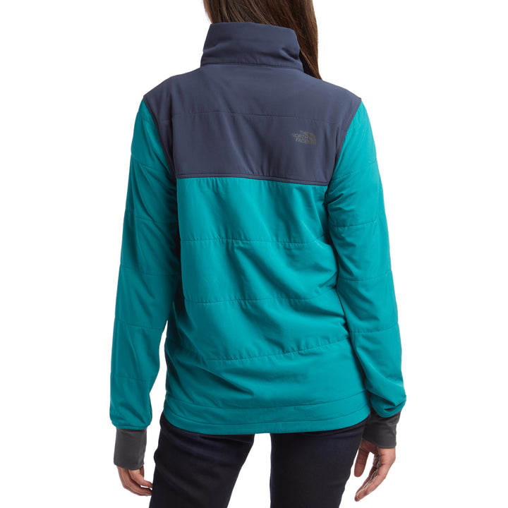 The North Face Mountain 1/4 Snap Sweatshirt - Women's Everglade/Urban Navy