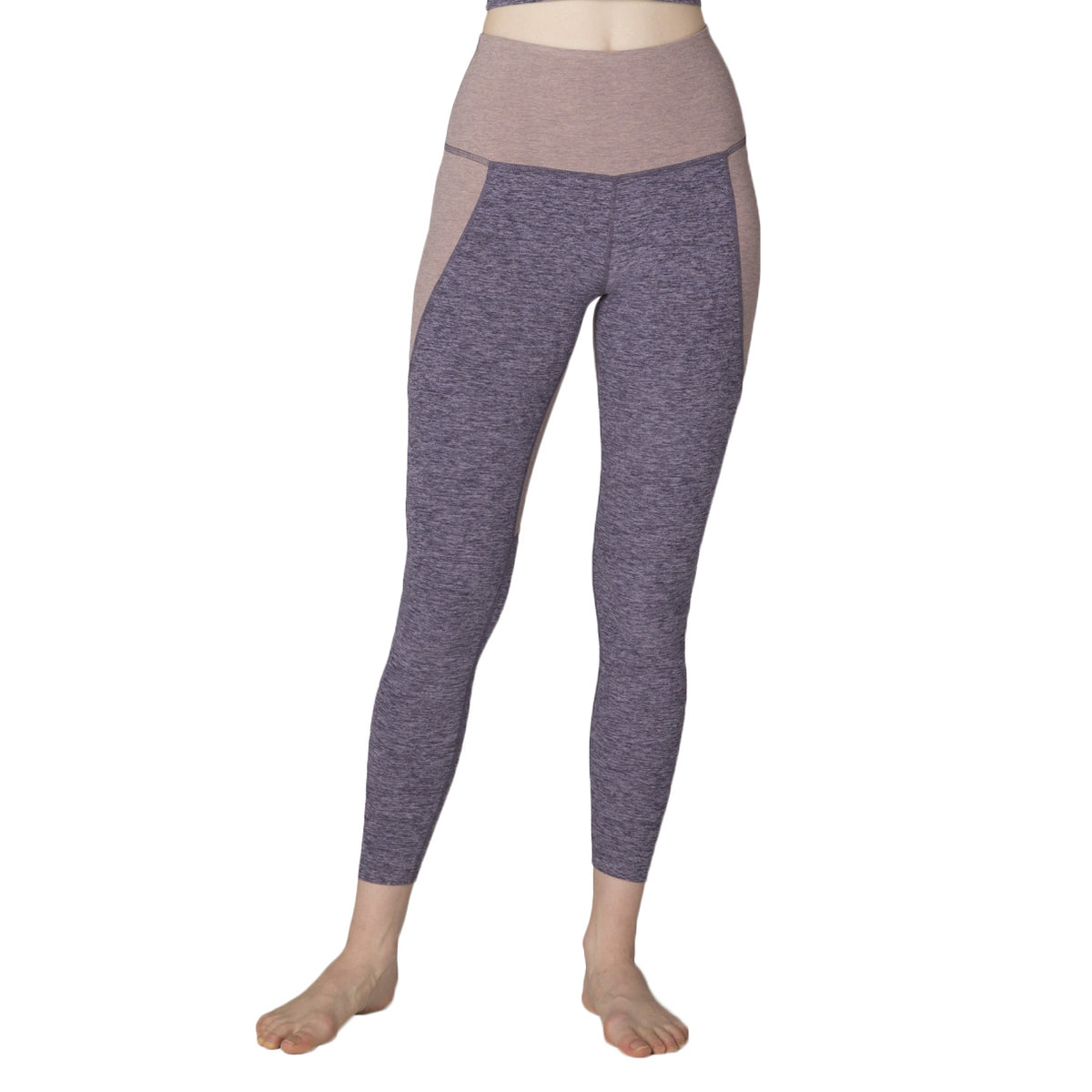 Beyond Yoga Off Duty High Waisted Long Leggings - Women's Deep Amethyst-Wild Wisteria