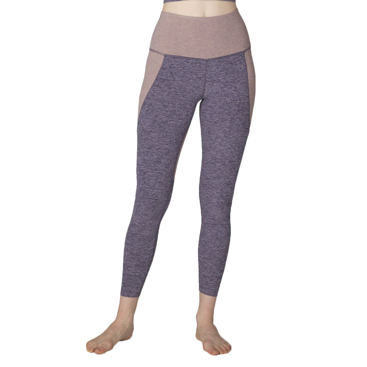 Beyond Yoga Off Duty High Waisted Long Leggings - Women's Deep Amethyst-Wild Wisteria