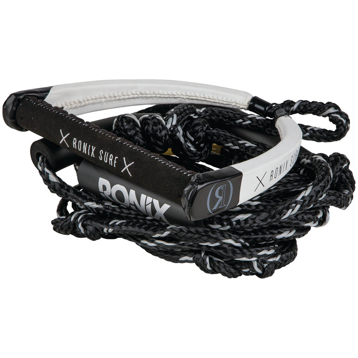 Ronix 10'' Handle + 25 ft Bungee Surf Rope Black/White