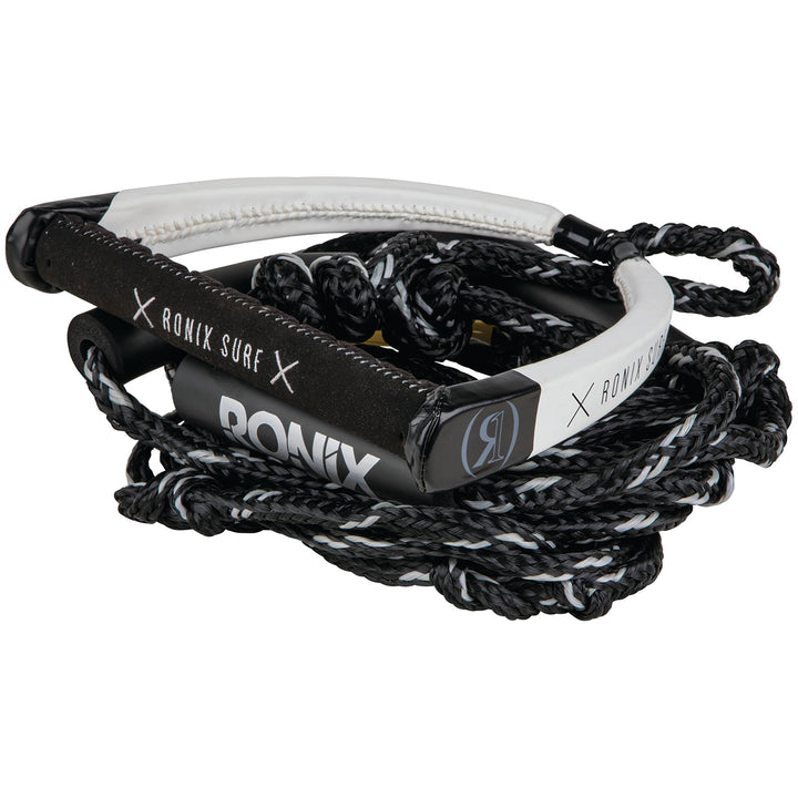 Ronix 10'' Handle + 25 ft Bungee Surf Rope Black/White