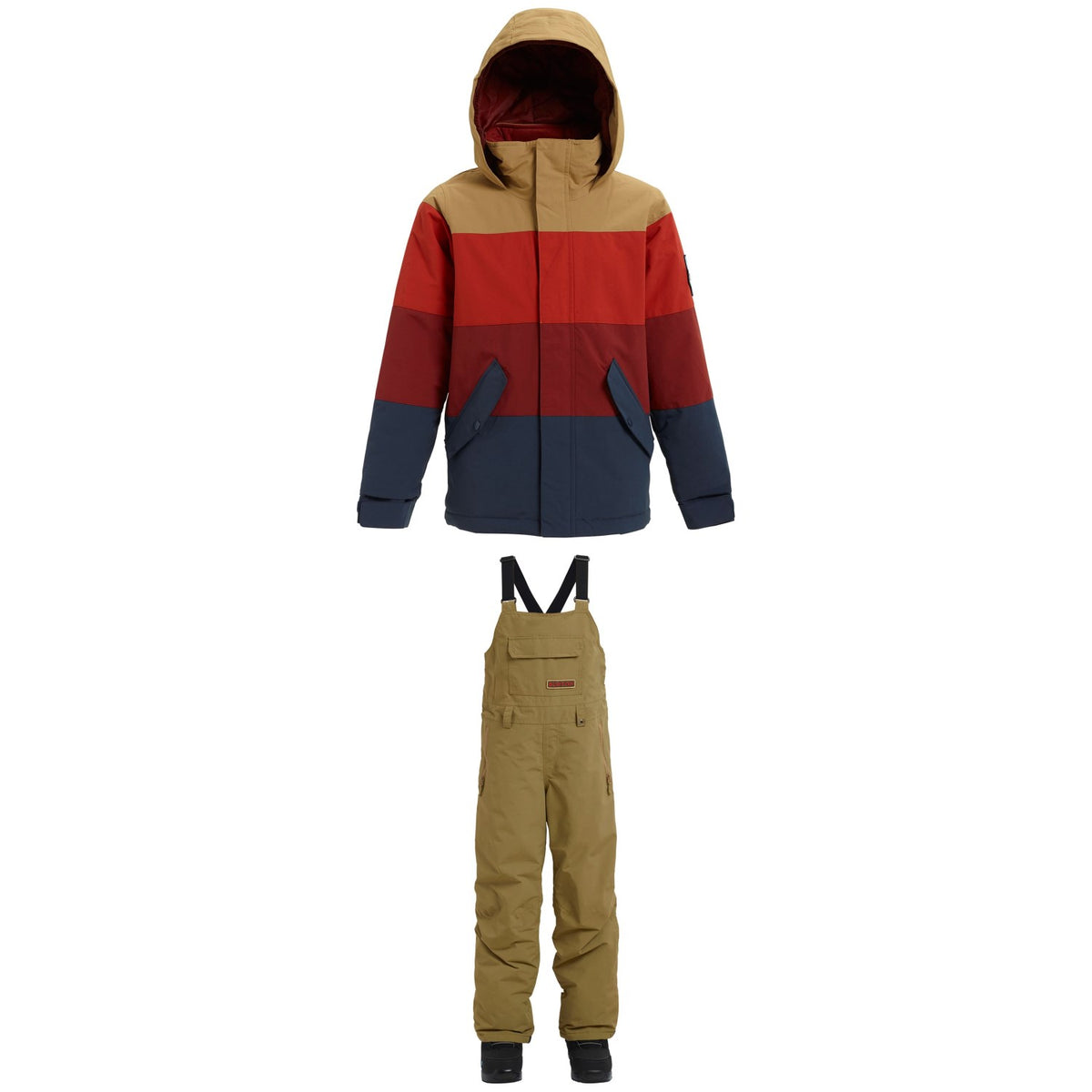 Burton Symbol Jacket - Big Boys' + Burton Skylar Bibs - Kids'