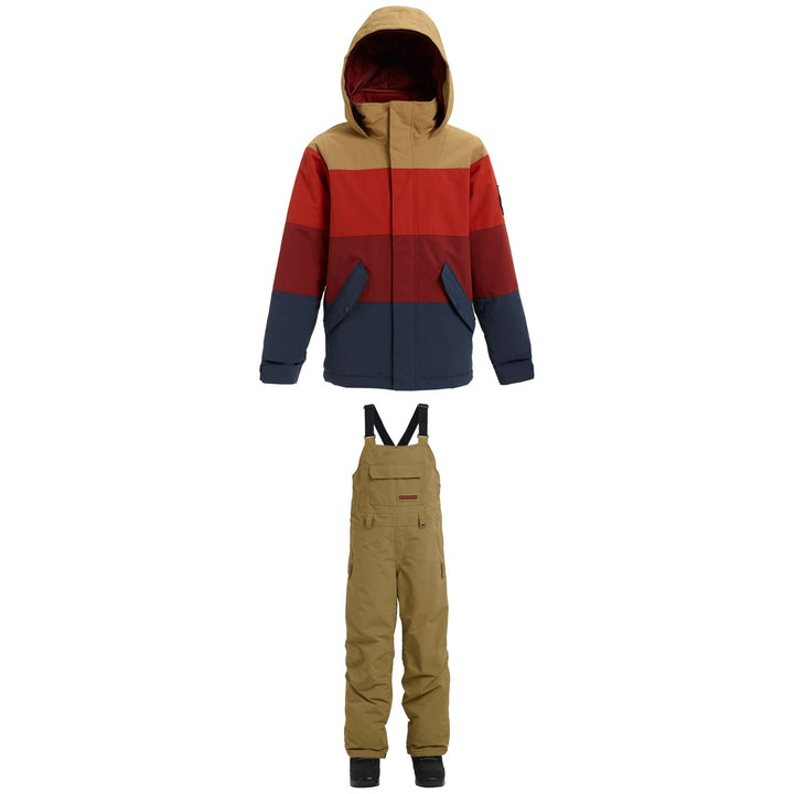 Burton Symbol Jacket - Big Boys' + Burton Skylar Bibs - Kids'