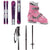 Rossignol Temptation Pro Skis + Kid X 4 Bindings - Girls' + Roces Idea Adjustable Alpine Ski Boots (19-22) - Kids' + evo Lil Send'r Adjustable Ski Poles - Little Kids'