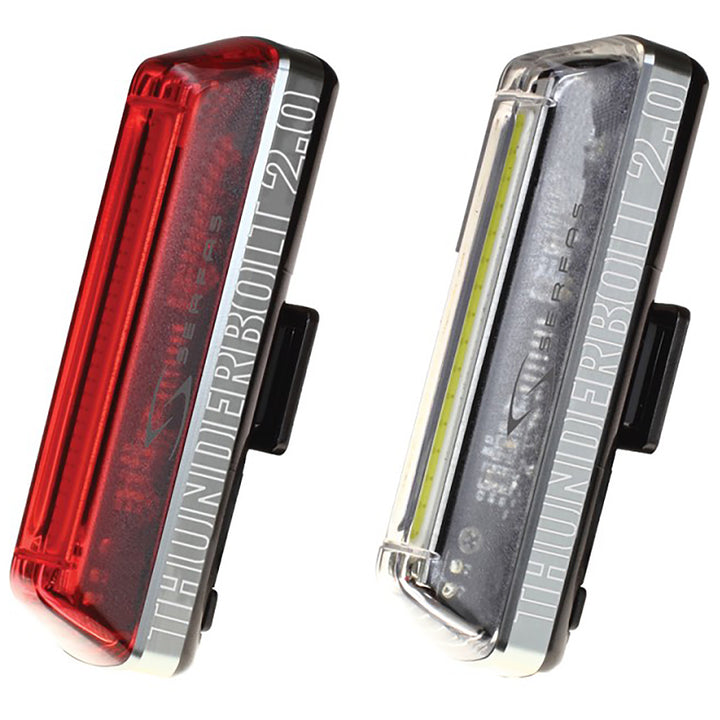 Serfas Thunderbolt 2.0 Combo Bike Light Set Aluminum