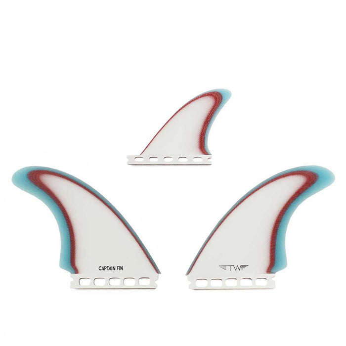 Captain Fin Tyler Warren Twin ESP Single Tab Fin Set Turquoise