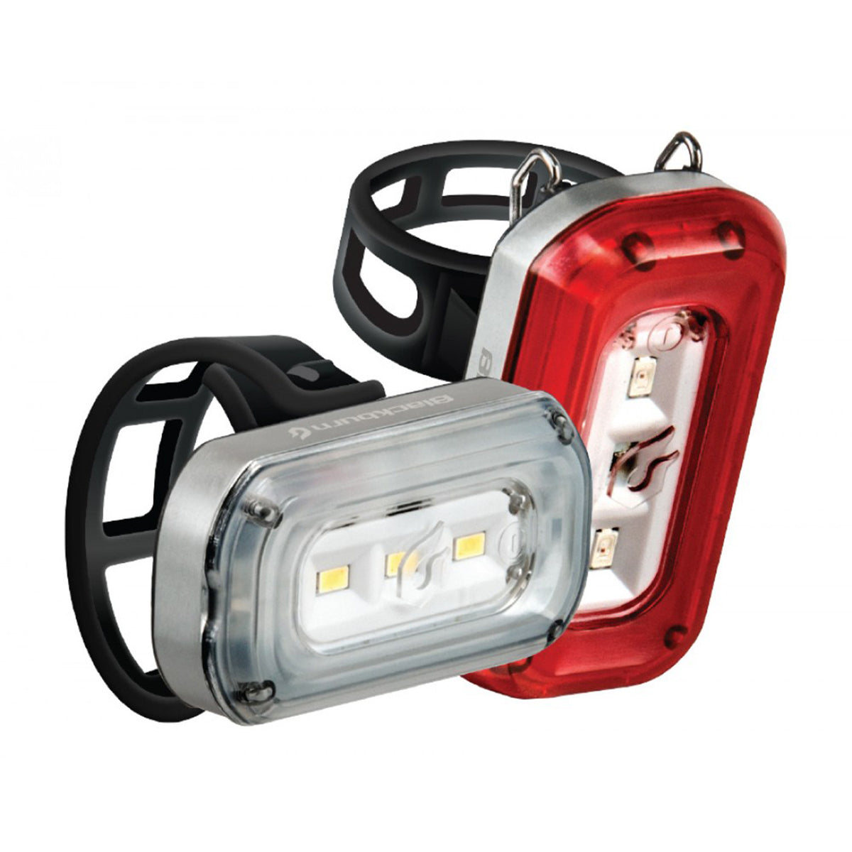 Blackburn Central 100 Front + Central 20 Rear Bike Light Set Metallic Silver