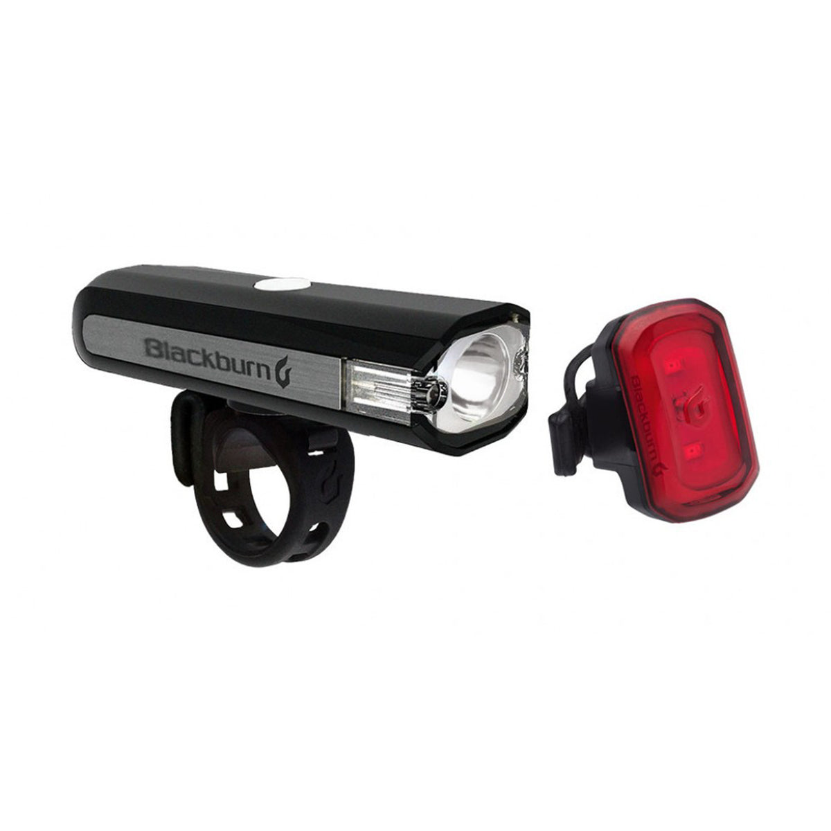 Blackburn Central 350 Micro Front + Click USB Rear Bike Light Set Black