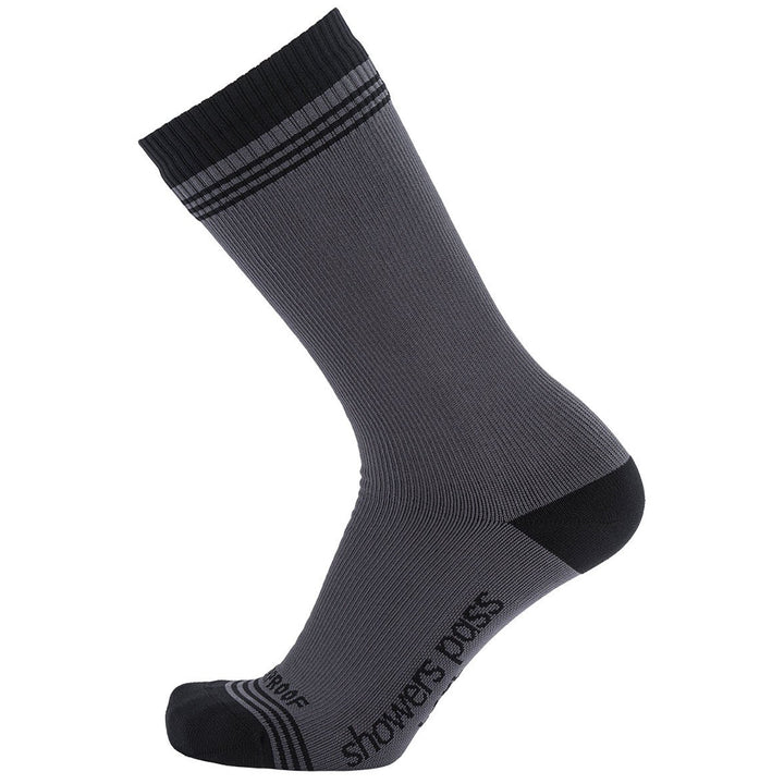 Showers Pass Crosspoint Waterproof Wool Crew Socks Gray/Black