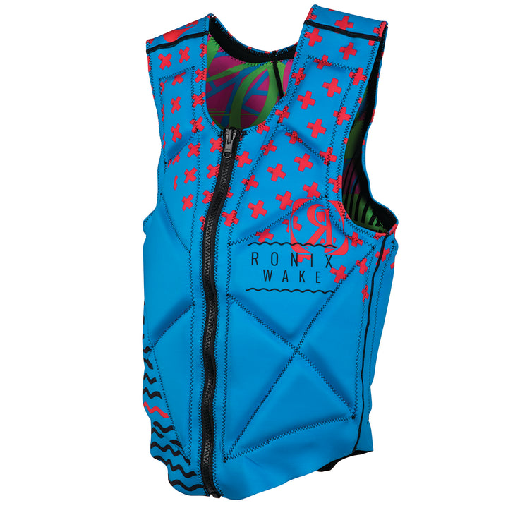 Ronix Party Athletic Cut Reversible Impact Wakeboard Vest 2019 Pink/Blue/Red