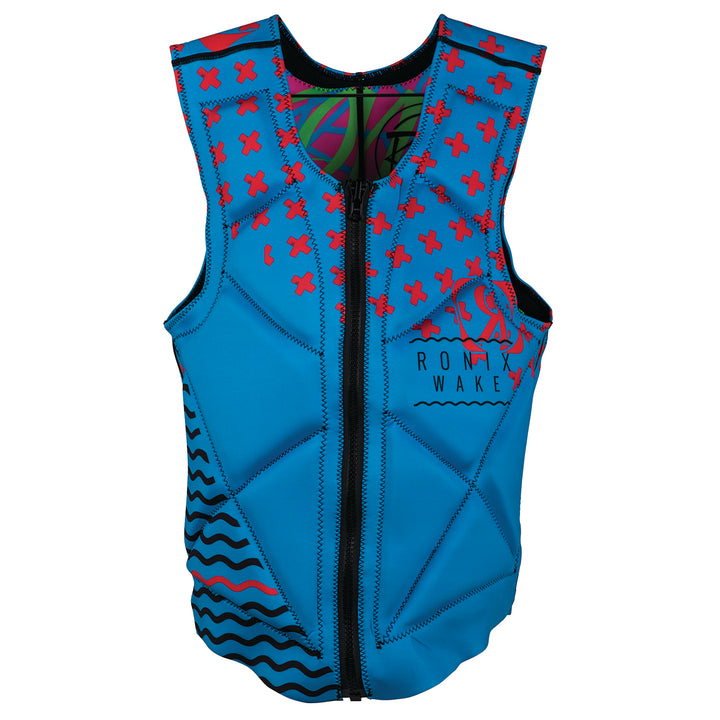 Ronix Party Athletic Cut Reversible Impact Wakeboard Vest 2019 Pink/Blue/Red