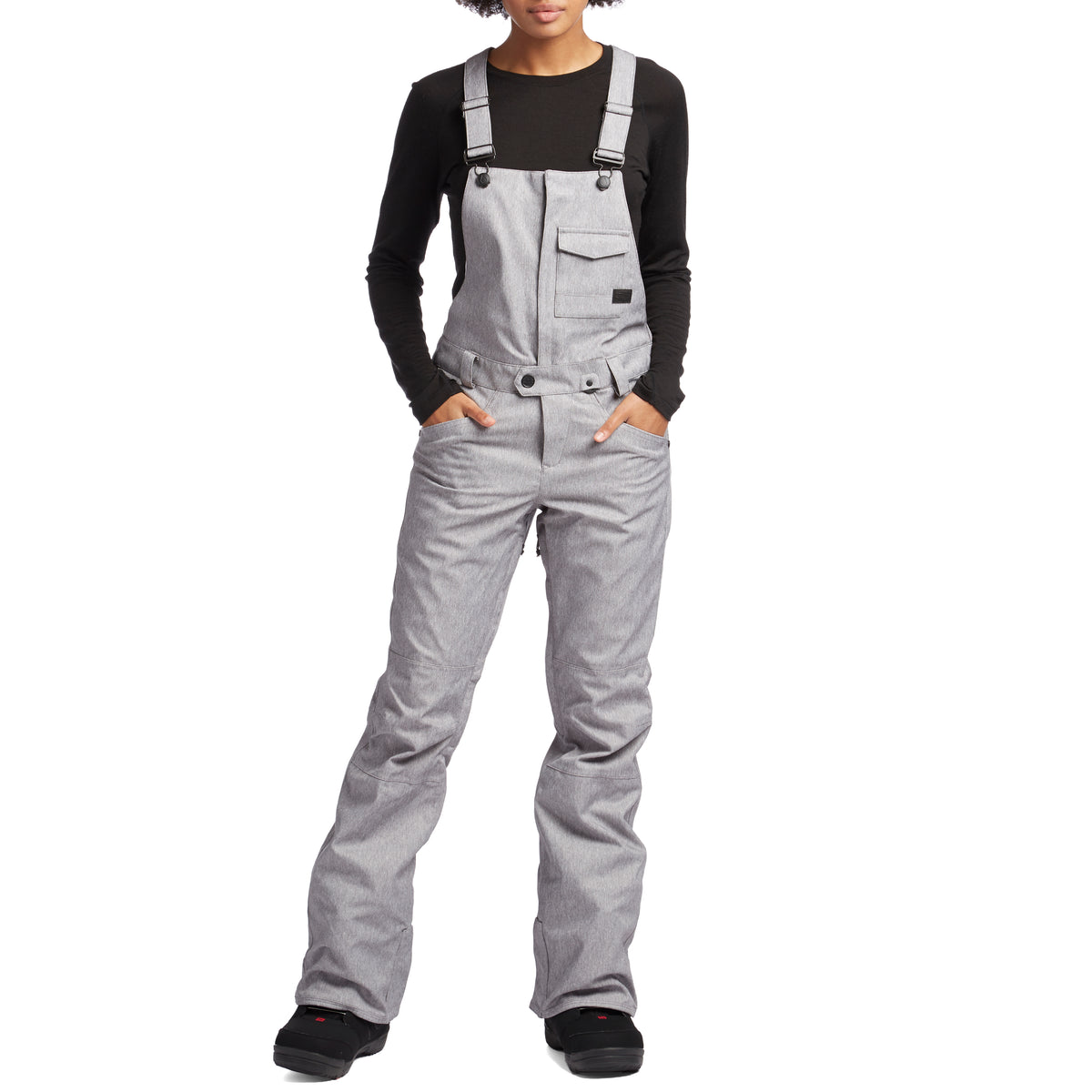 Volcom x evo Swift Bib Overalls - Women's Heather Grey