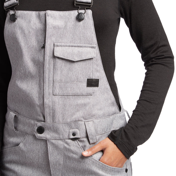 Volcom x evo Swift Bib Overalls - Women's Heather Grey