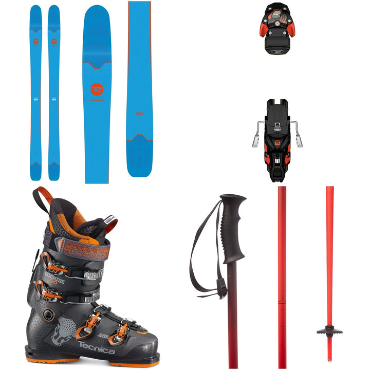 Rossignol Sin 7 Skis + Salomon Warden MNC 13 Ski Bindings + Tecnica Cochise 90 Ski Boots 2018 + evo Double-E Ski Poles