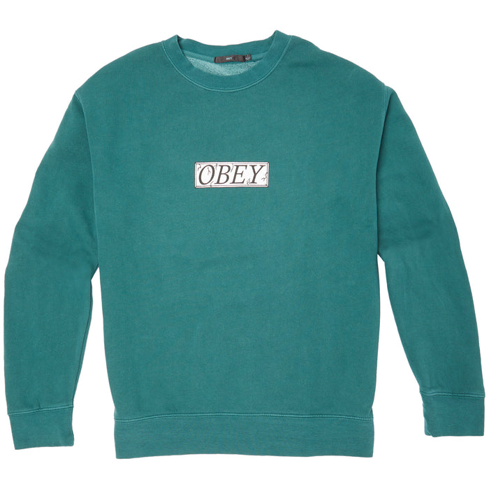 Obey Clothing Philosophy Crewneck Sweatshirt Dusty Pine