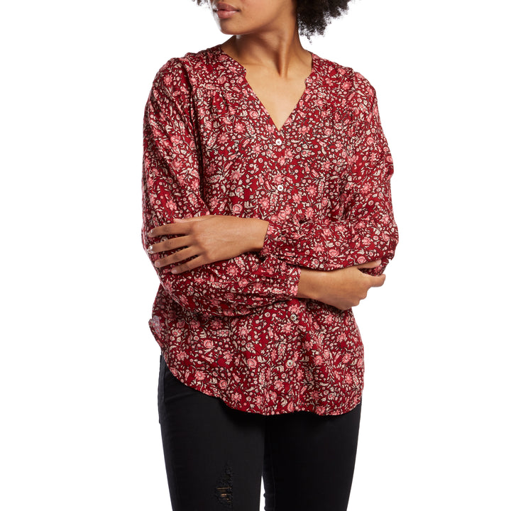 Amuse Society Mallorca Woven Shirt - Women's Crimson