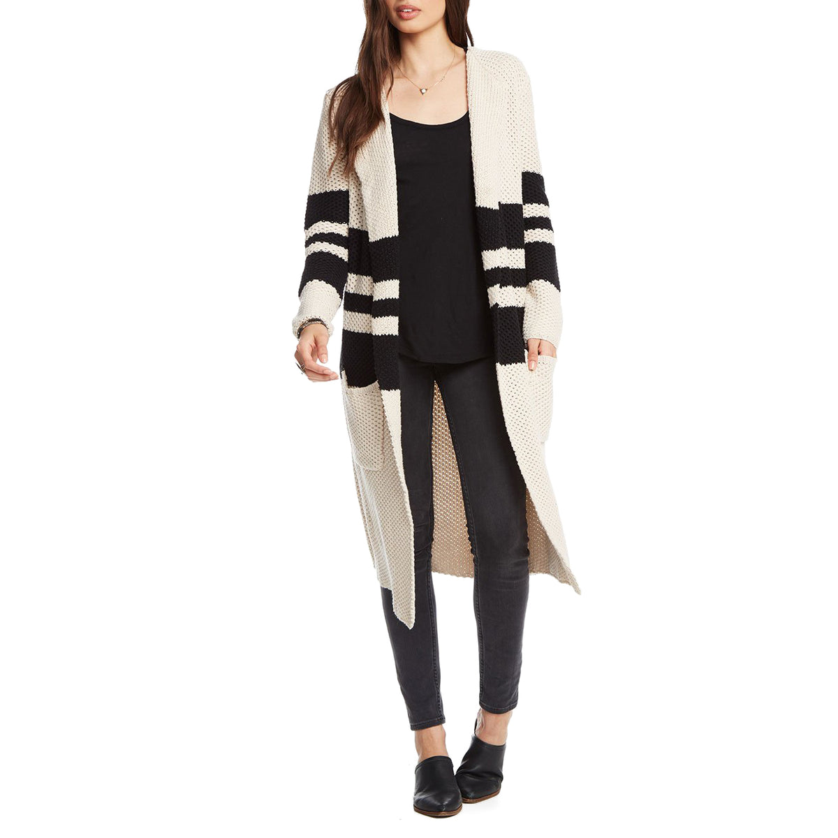 Chaser Striped Duster Sweater - Women's Natural