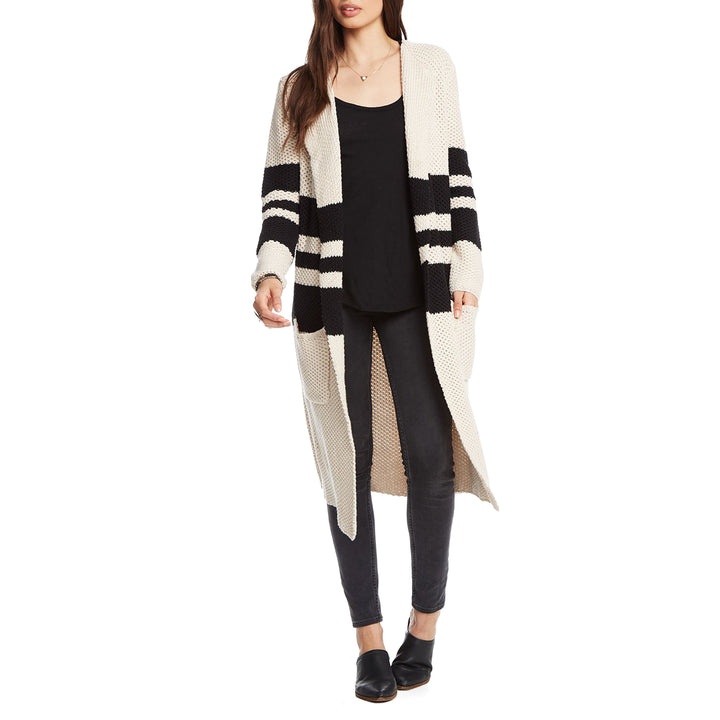 Chaser Striped Duster Sweater - Women's Natural