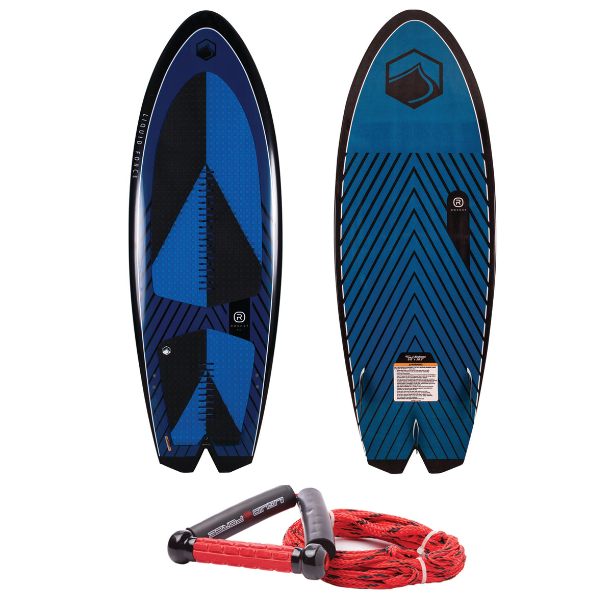 Liquid Force Rocket Wakesurf Board with Surf Rope 2019
