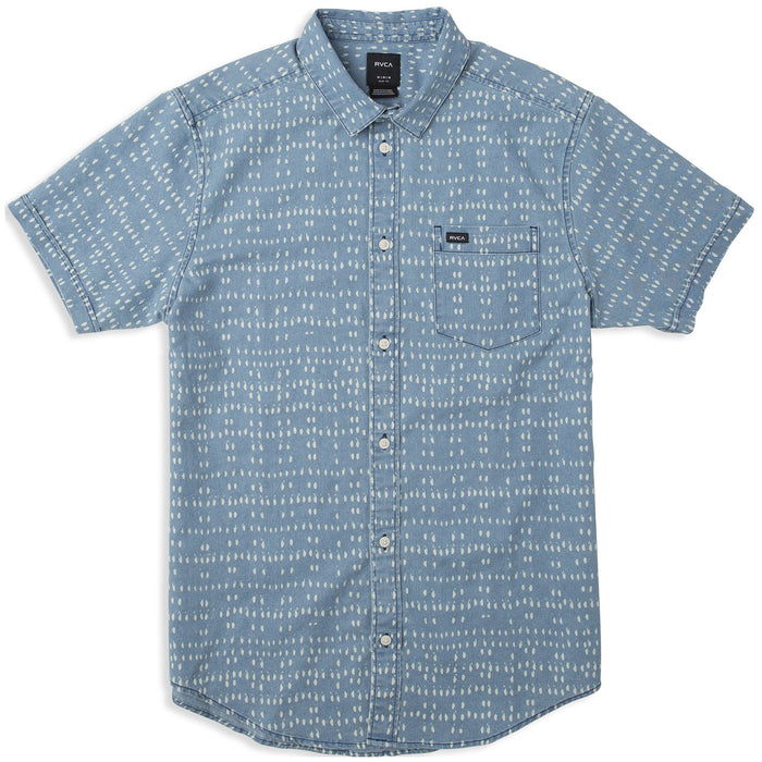 RVCA Nakama Dot Short-Sleeve Shirt Denim