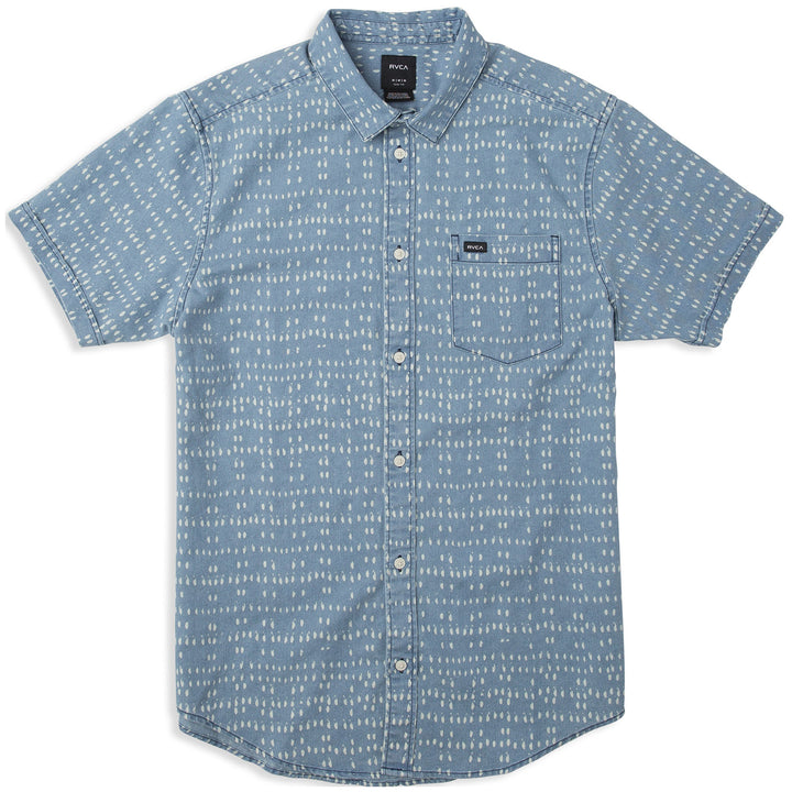 RVCA Nakama Dot Short-Sleeve Shirt Denim