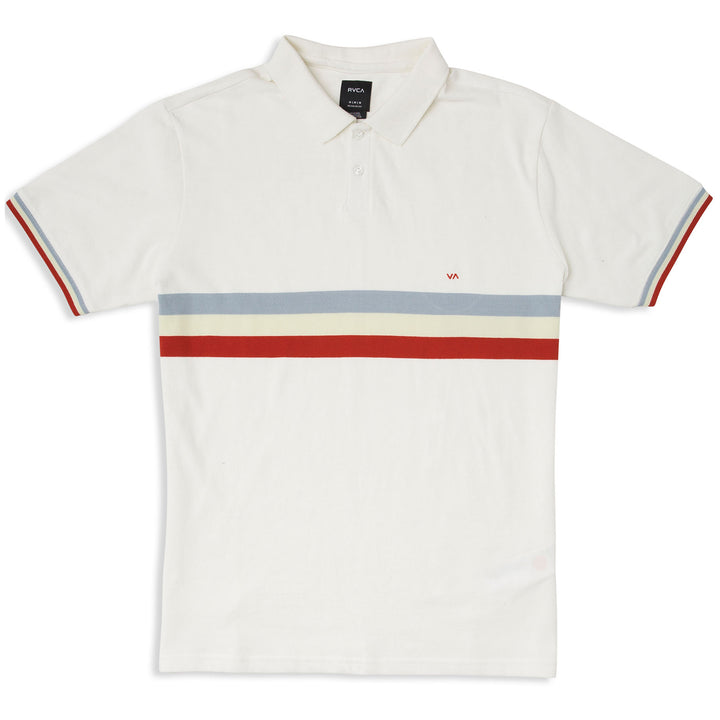 RVCA Brennan Short-Sleeve Polo Shirt Antique White