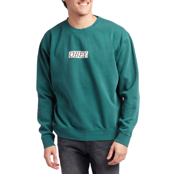 Obey Clothing Philosophy Crewneck Sweatshirt Dusty Pine