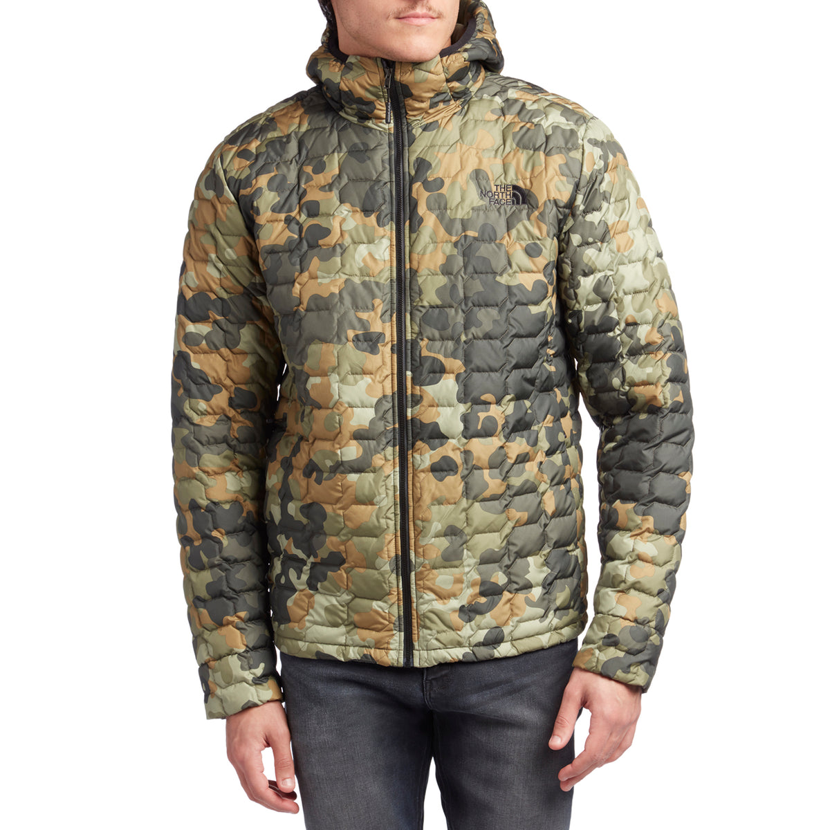 The North Face Thermoball™ Hoodie New Taupe Green Macrofleck Camo Print