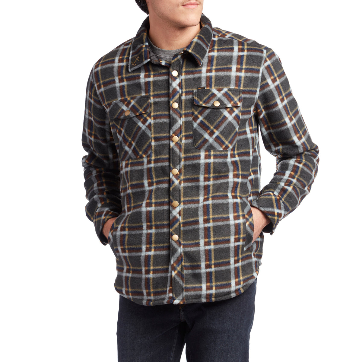 Dark Seas Wedge Shirt Jacket Brown