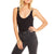Chaser Vintage Rib Scoop Bodysuit - Women's Black