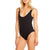 Chaser Vintage Rib Scoop Bodysuit - Women's Black