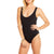 Chaser Vintage Rib Scoop Bodysuit - Women's Black