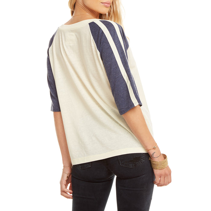 Chaser Blocked Jersey Raglan T-Shirt - Women's Chick and Sailboat
