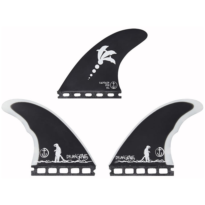 Captain Fin Dylan Gravezilla Single Tab Fin Set Black
