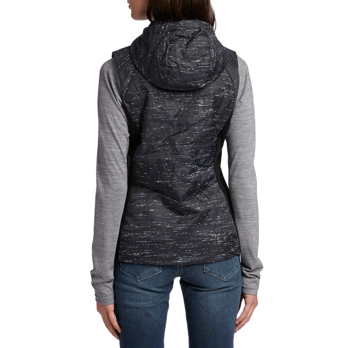 Smartwool Smartloft 60 Hoodie Vest - Women's Black-Light Gray