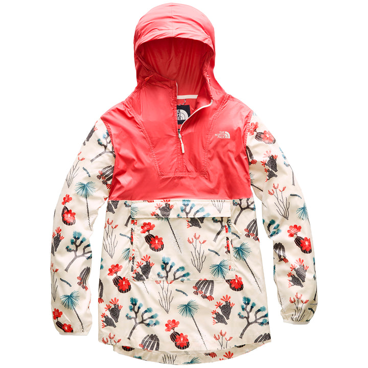 The North Face Printed Fanorak Pullover Jacket - Women's Spiced Coral/Vintage White Joshua Tree Print