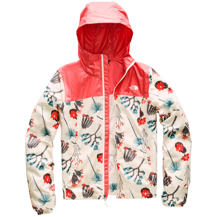 The North Face Printed Cyclone Windbreaker Jacket - Women's Spiced Coral/Vintage White Joshua Tree Print